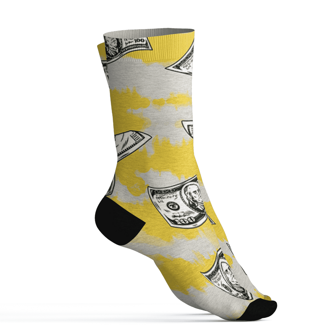 Low OG Canary TVSC 1s Socks Match Paid In Full 3D All-Over Print - NastyJamz