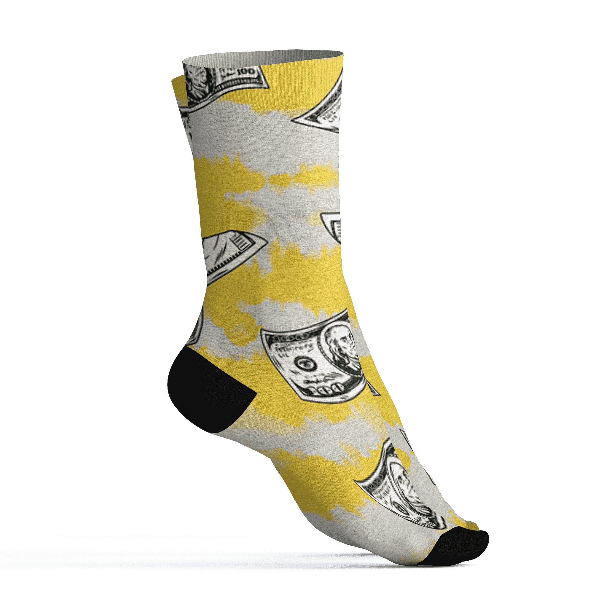 Low OG Canary TVSC 1s Socks Match Paid In Full 3D All-Over Print - NastyJamz