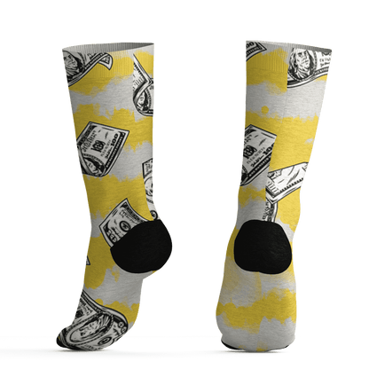 Low OG Canary TVSC 1s Socks Match Paid In Full 3D All-Over Print - NastyJamz