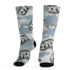 Mid Diffused Blue Grey 1s Socks Match Paid In Full 3D All-Over Print - NastyJamz