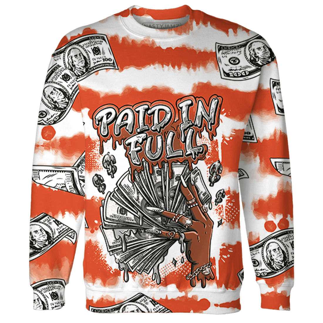 Georgia Peach 3s Sweatshirt Match Paid In Full 3D All-Over Print - NastyJamz