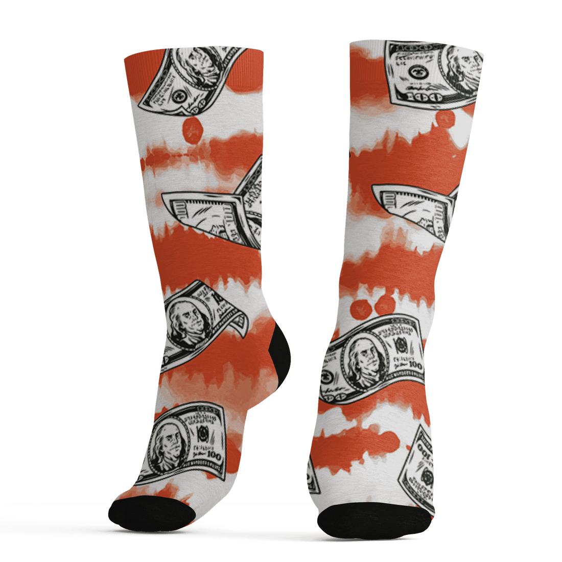 Georgia Peach 3s Socks Match Paid In Full 3D All-Over Print - NastyJamz