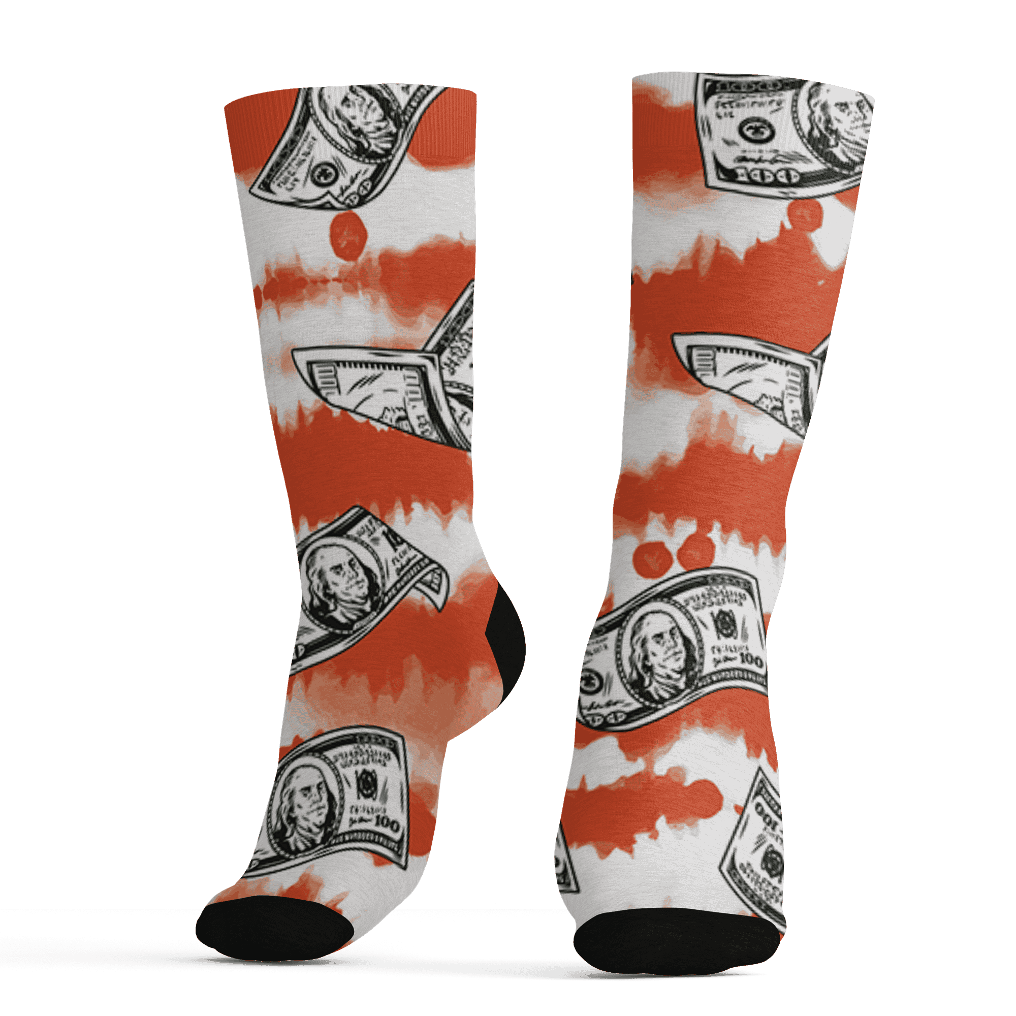 Georgia Peach 3s Socks Match Paid In Full 3D All-Over Print - NastyJamz