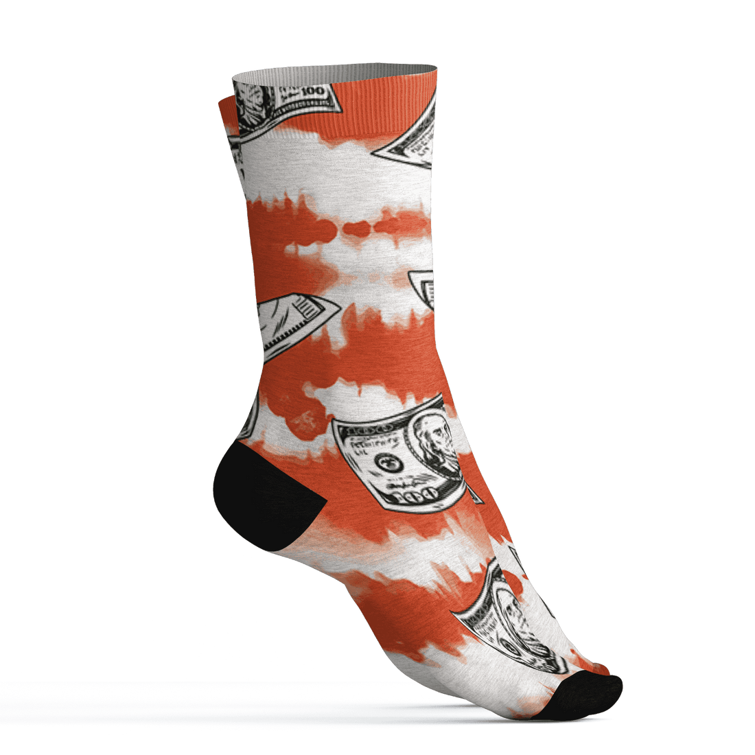 Georgia Peach 3s Socks Match Paid In Full 3D All-Over Print - NastyJamz