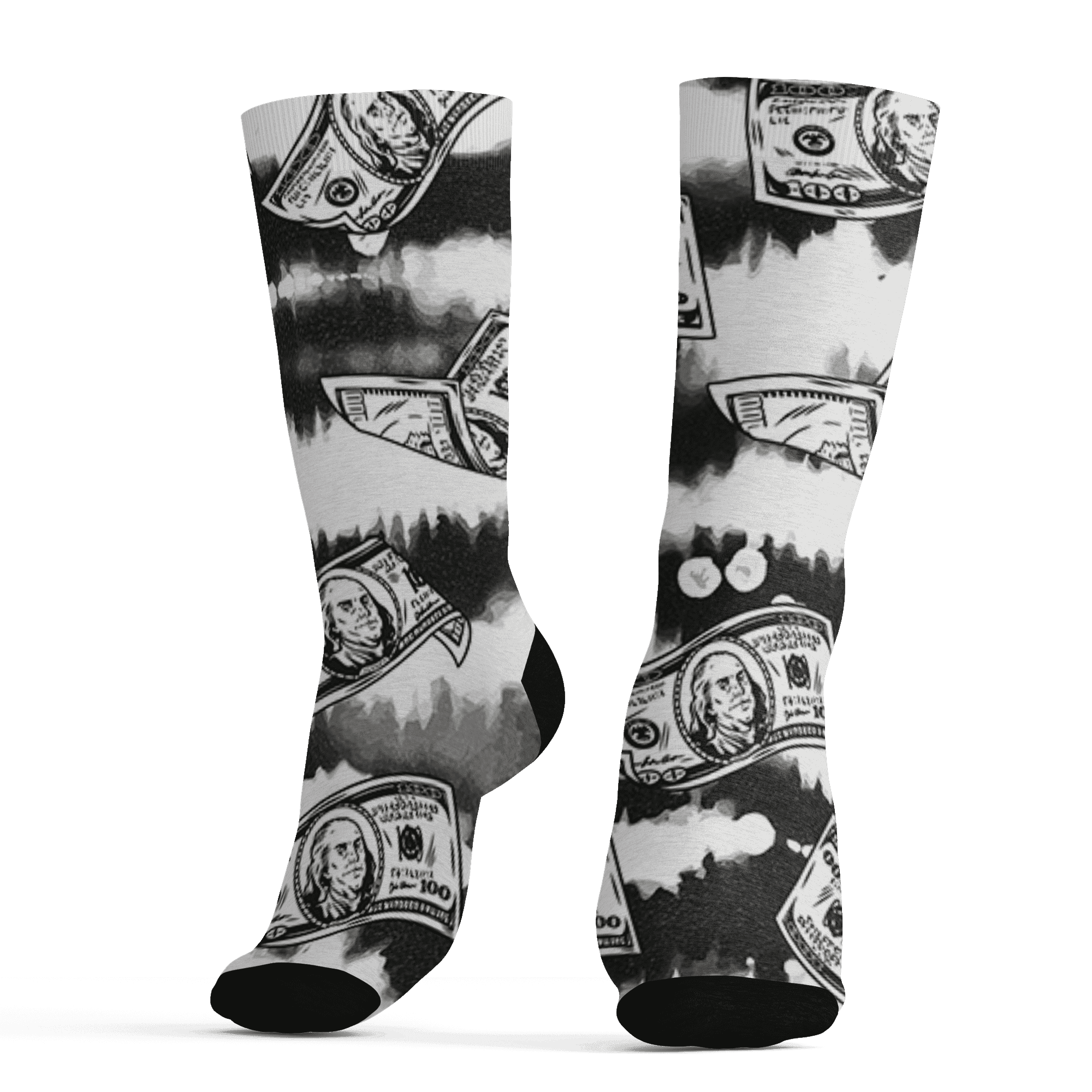 Quaiii 54 3s Socks Match Paid In Full 3D All-Over Print - NastyJamz