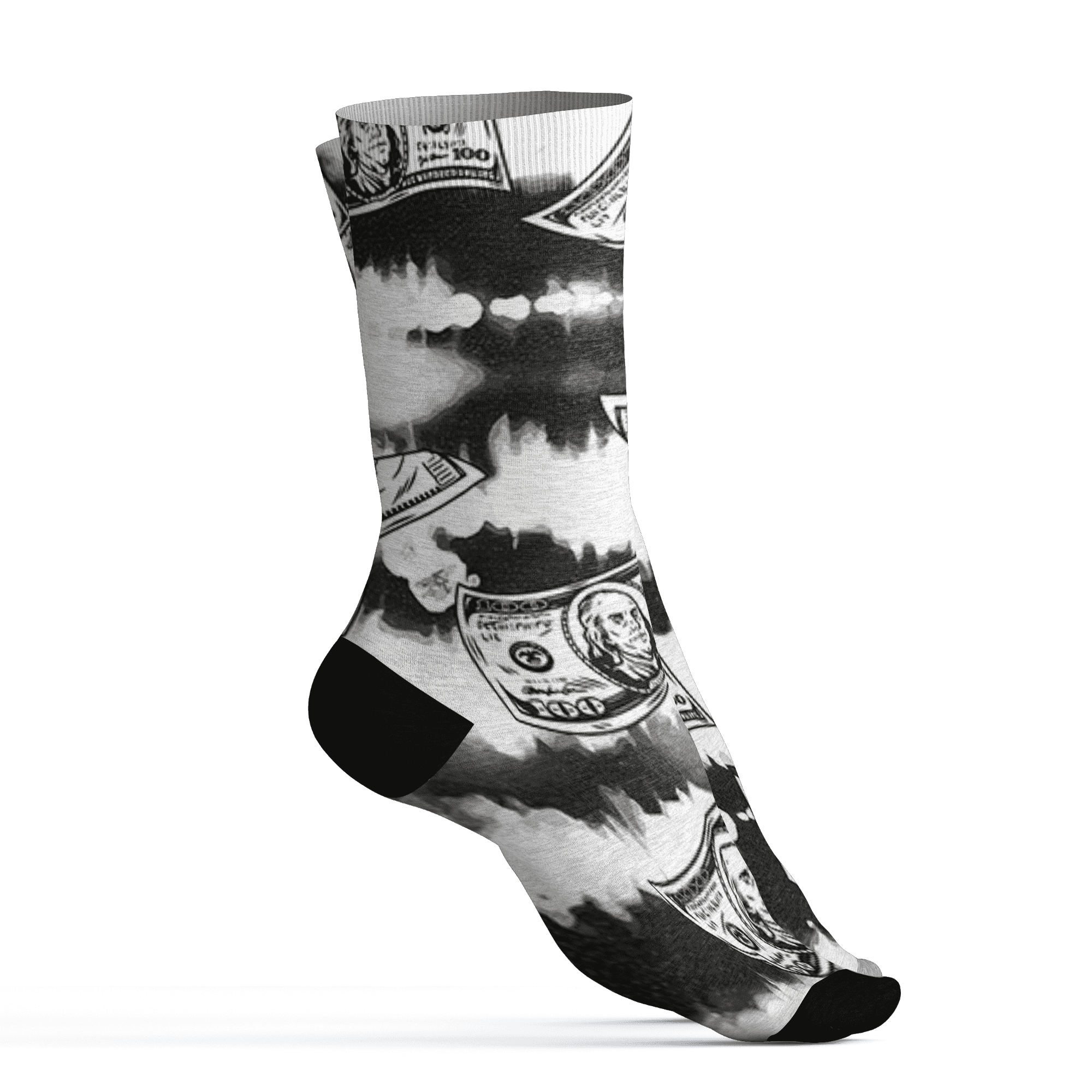 Quaiii 54 3s Socks Match Paid In Full 3D All-Over Print - NastyJamz