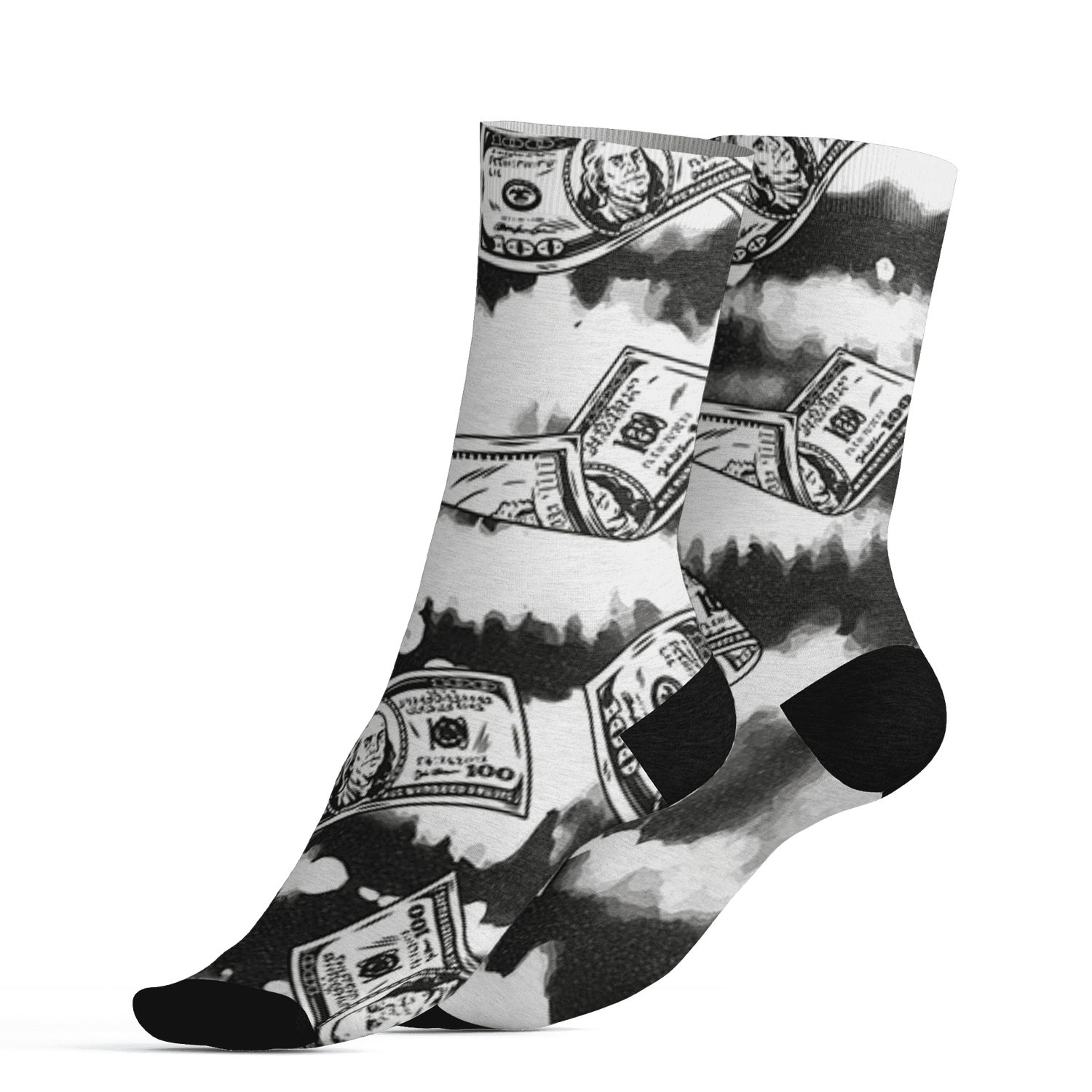 Quaiii 54 3s Socks Match Paid In Full 3D All-Over Print - NastyJamz