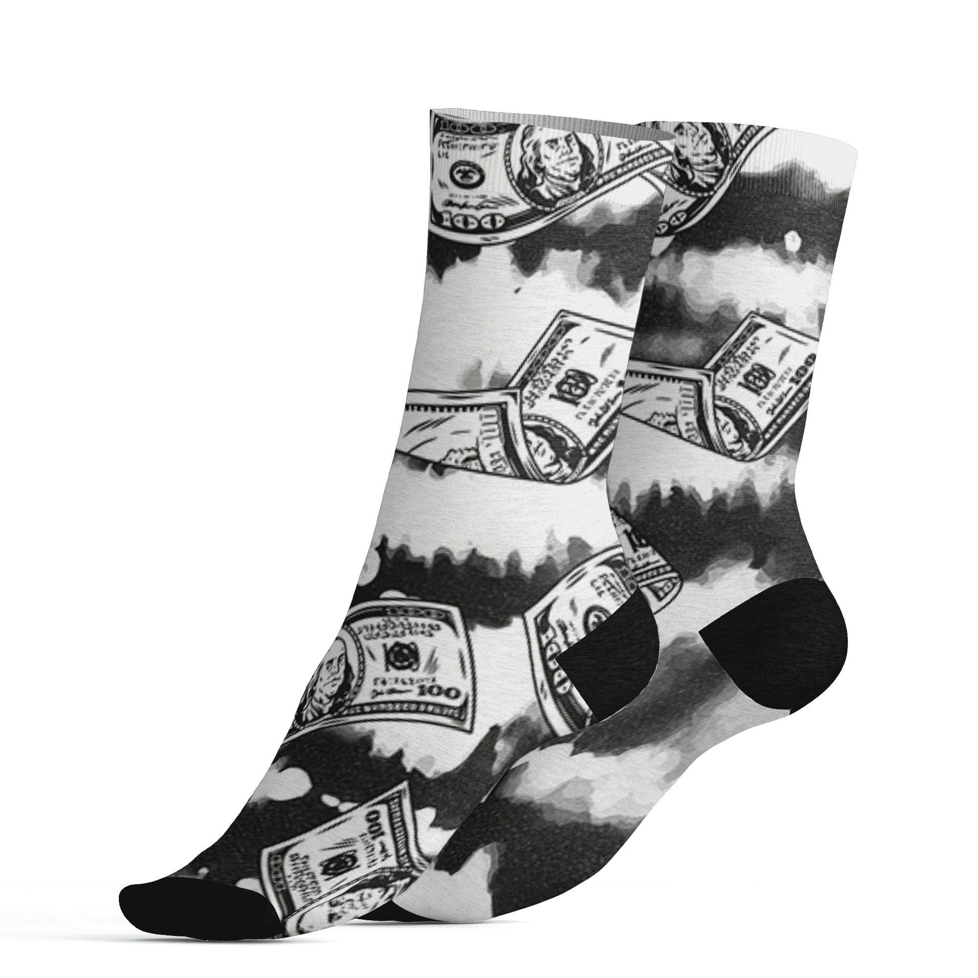 Quaiii 54 3s Socks Match Paid In Full 3D All-Over Print - NastyJamz