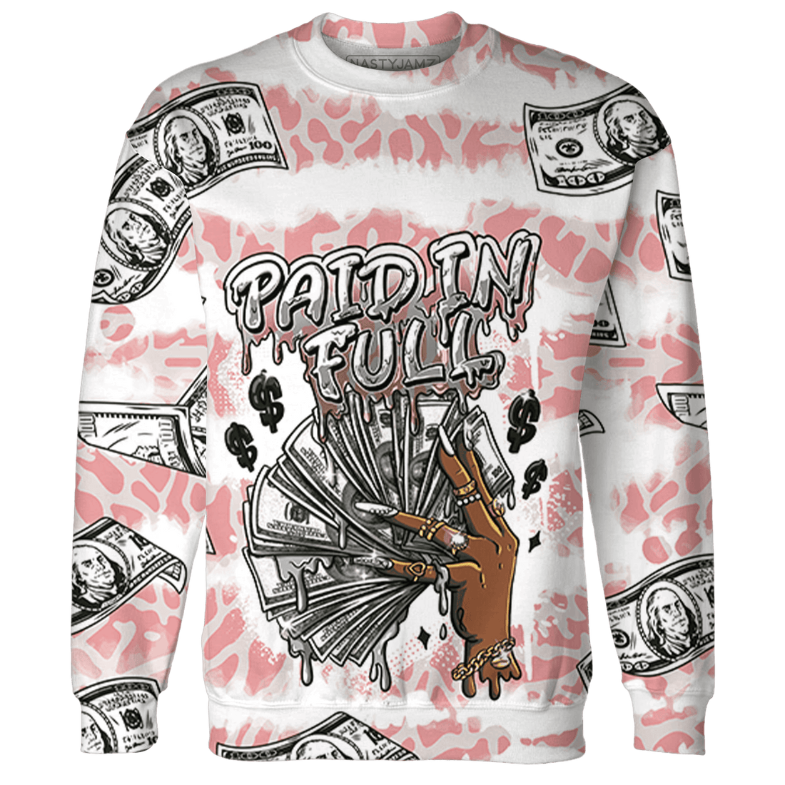 Red Stardust 3s Sweatshirt Match Paid In Full 3D All-Over Print - NastyJamz