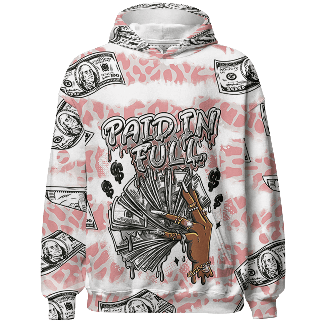Red Stardust 3s Hoodie Match Paid In Full 3D All-Over Print - NastyJamz
