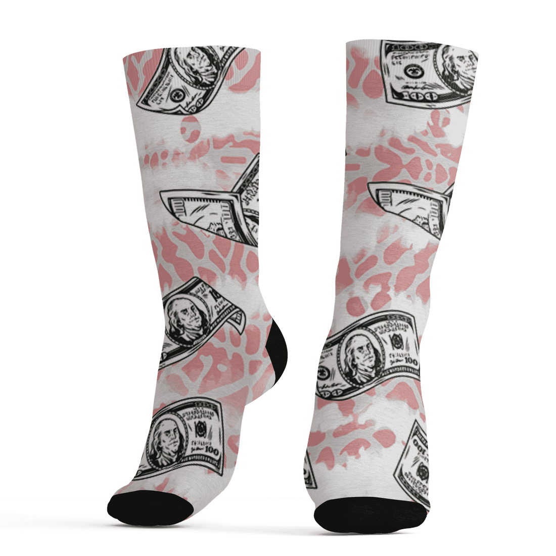 Red Stardust 3s Socks Match Paid In Full 3D All-Over Print - NastyJamz