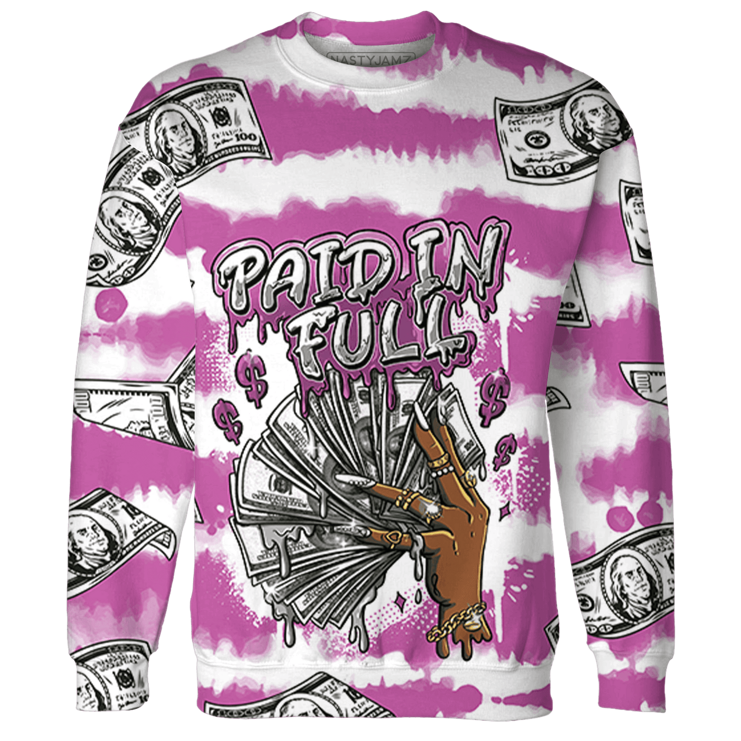 GS Hyper Violet 4s Sweatshirt Match Paid In Full 3D All-Over Print - NastyJamz