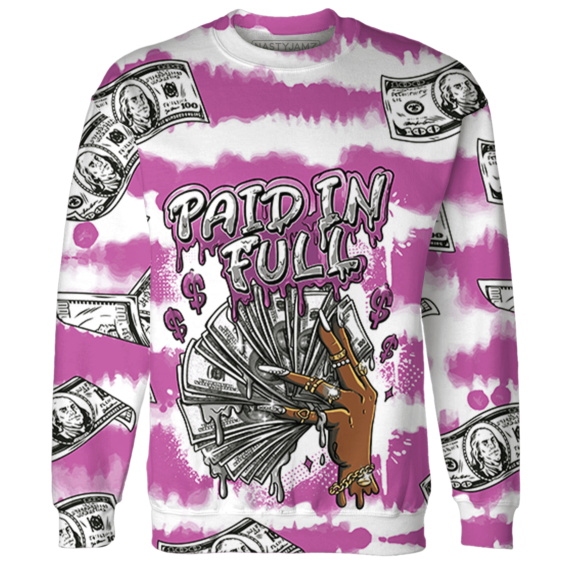 GS Hyper Violet 4s Sweatshirt Match Paid In Full 3D All-Over Print - NastyJamz