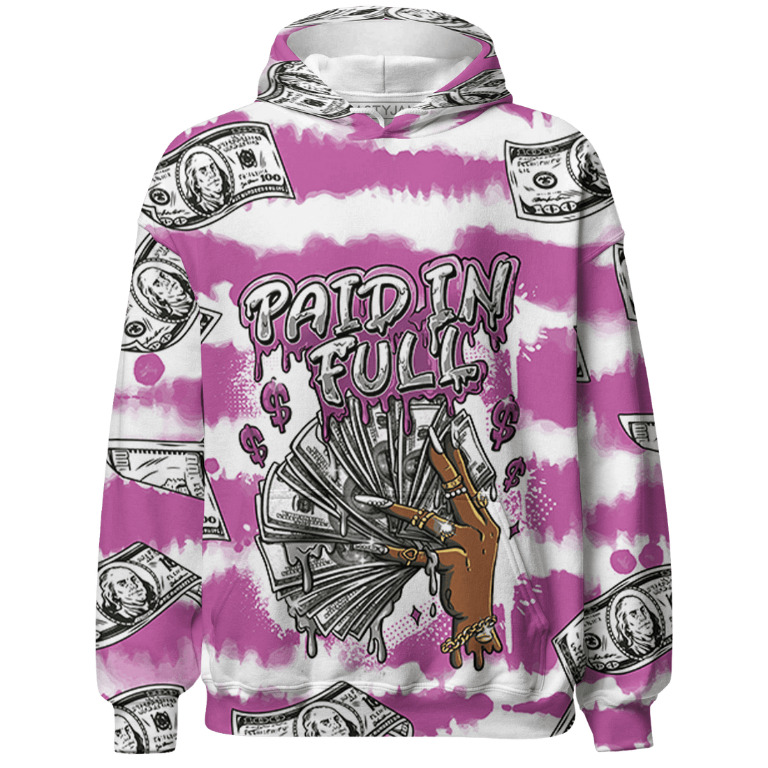 GS Hyper Violet 4s Hoodie Match Paid In Full 3D All-Over Print - NastyJamz
