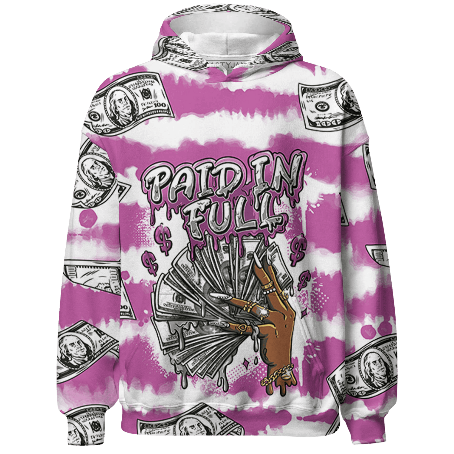 GS Hyper Violet 4s Hoodie Match Paid In Full 3D All-Over Print - NastyJamz
