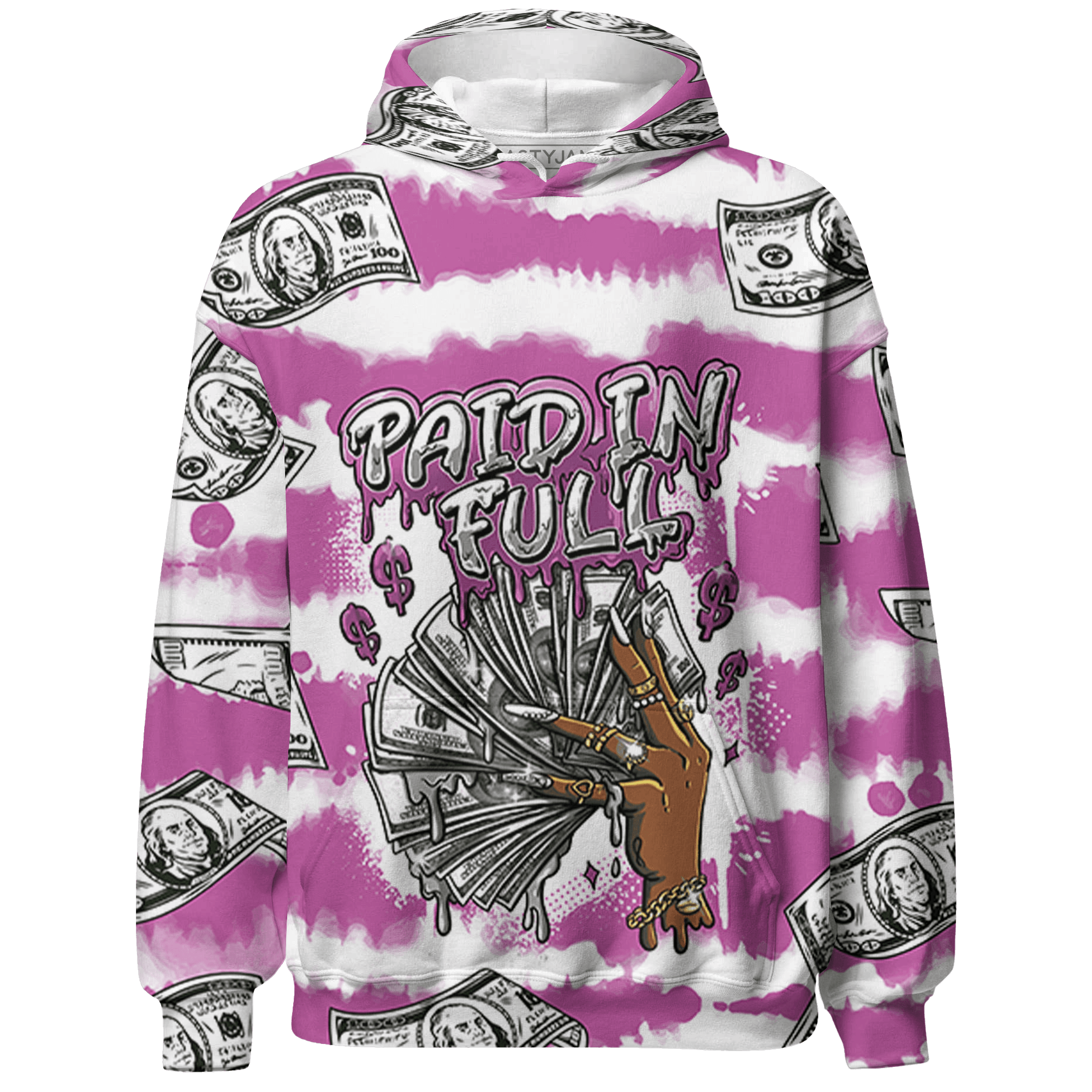 GS Hyper Violet 4s Hoodie Match Paid In Full 3D All-Over Print - NastyJamz