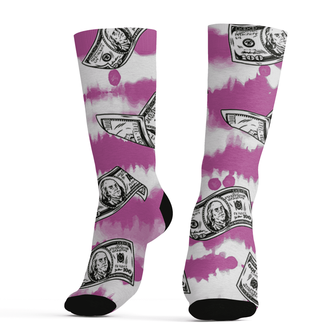 GS Hyper Violet 4s Socks Match Paid In Full 3D All-Over Print - NastyJamz