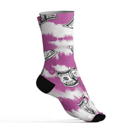 GS Hyper Violet 4s Socks Match Paid In Full 3D All-Over Print - NastyJamz
