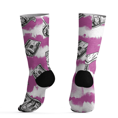 GS Hyper Violet 4s Socks Match Paid In Full 3D All-Over Print - NastyJamz
