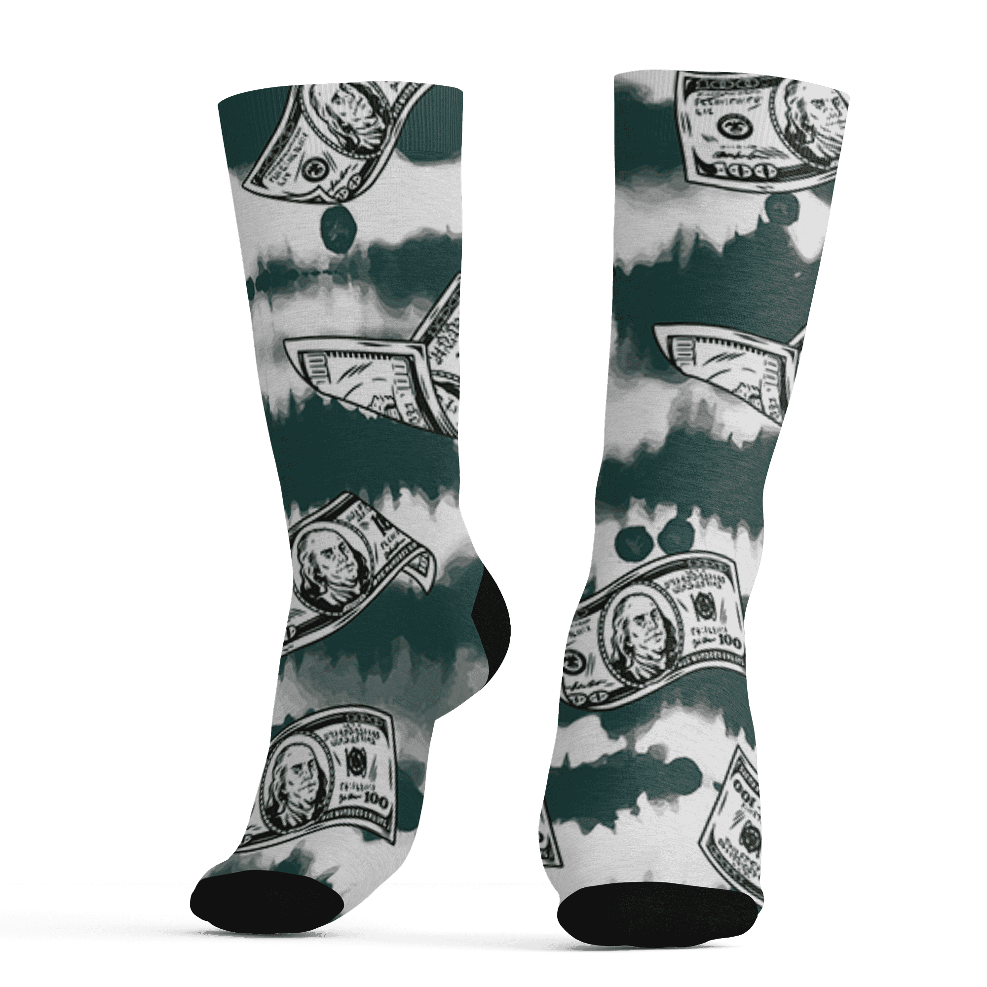 Oxidized Green 4s Socks Match Paid In Full 3D All-Over Print - NastyJamz