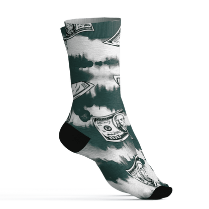 Oxidized Green 4s Socks Match Paid In Full 3D All-Over Print - NastyJamz