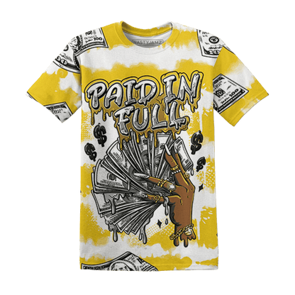 Vivid Sulfur 4s T Shirt Match Paid In Full 3D All-Over Print - NastyJamz