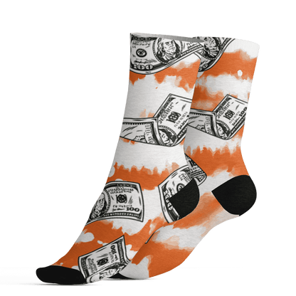 AJ 5 MAM Hurricanes Socks Match Paid In Full 3D All-Over Print - NastyJamz