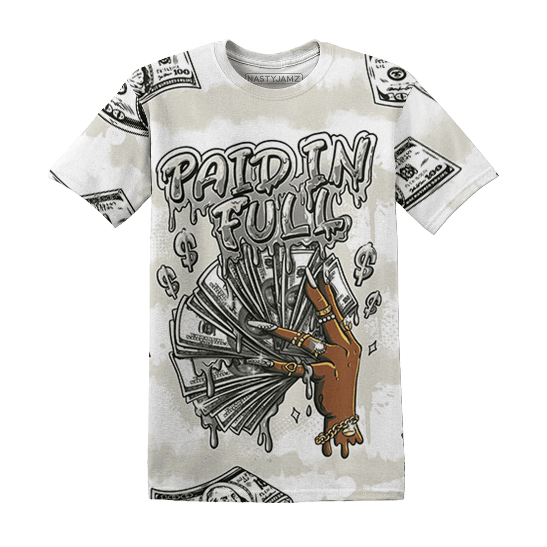 SE Sail 5s T Shirt Match Paid In Full 3D All-Over Print - NastyJamz
