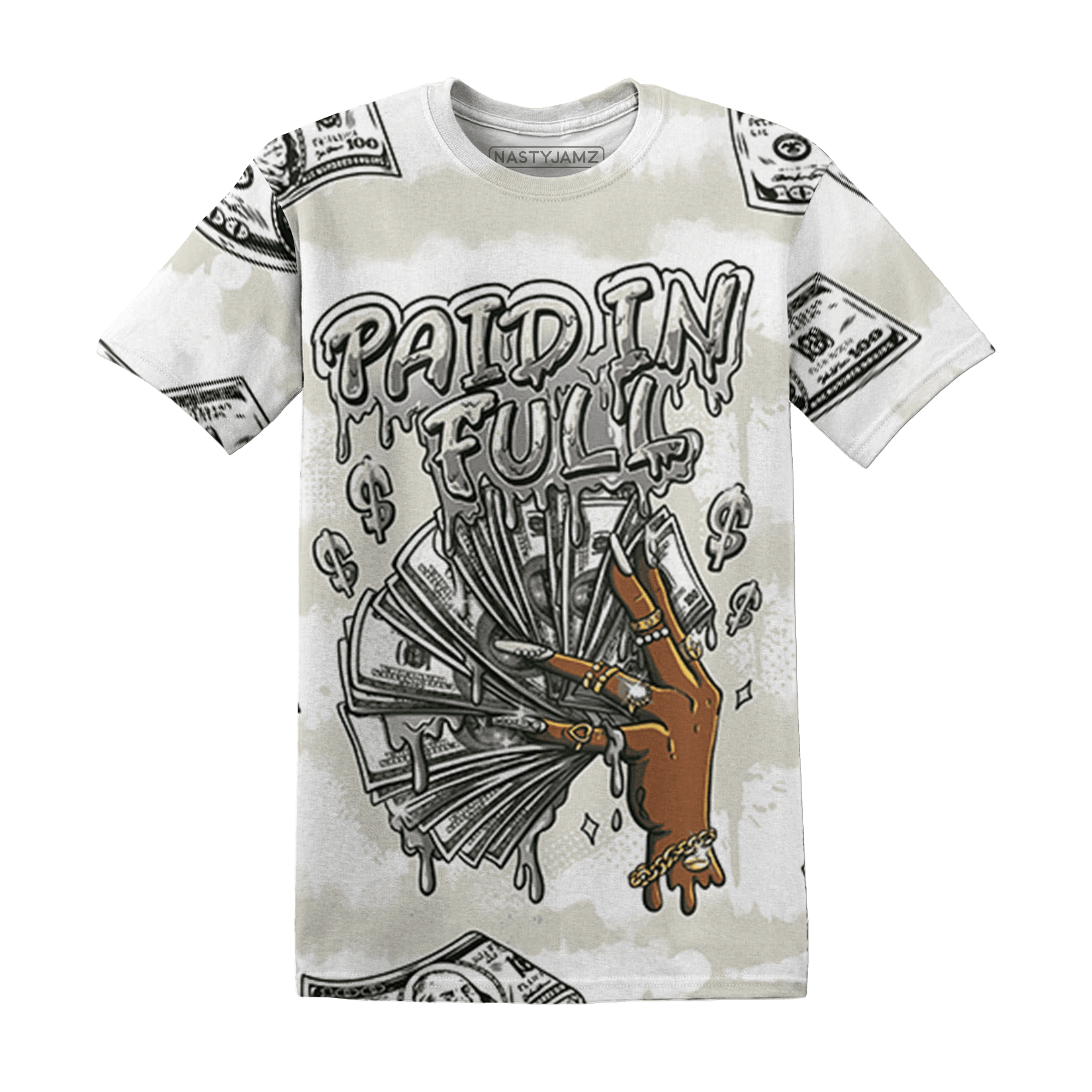 SE Sail 5s T Shirt Match Paid In Full 3D All-Over Print - NastyJamz