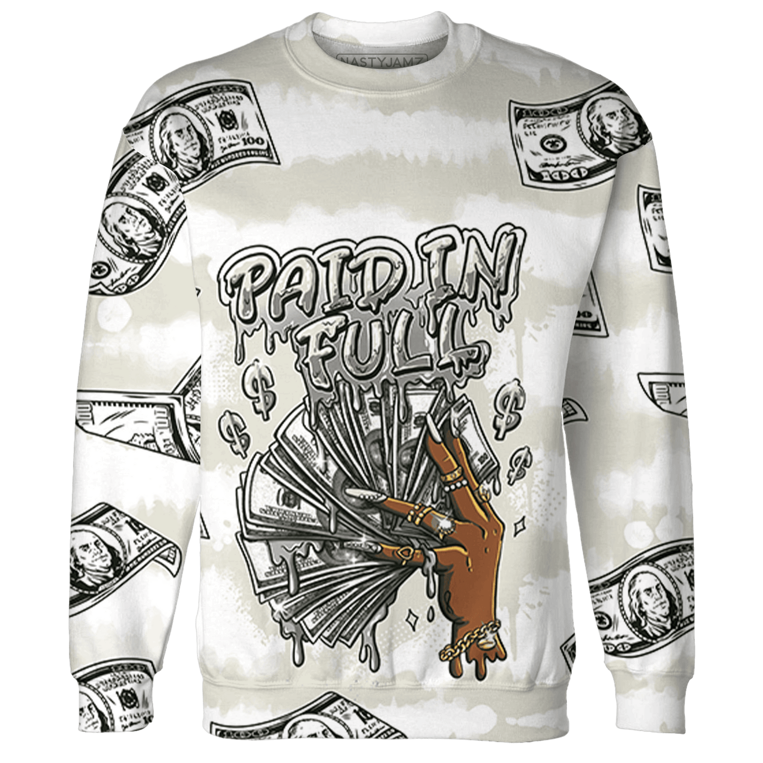 SE Sail 5s Sweatshirt Match Paid In Full 3D All-Over Print - NastyJamz
