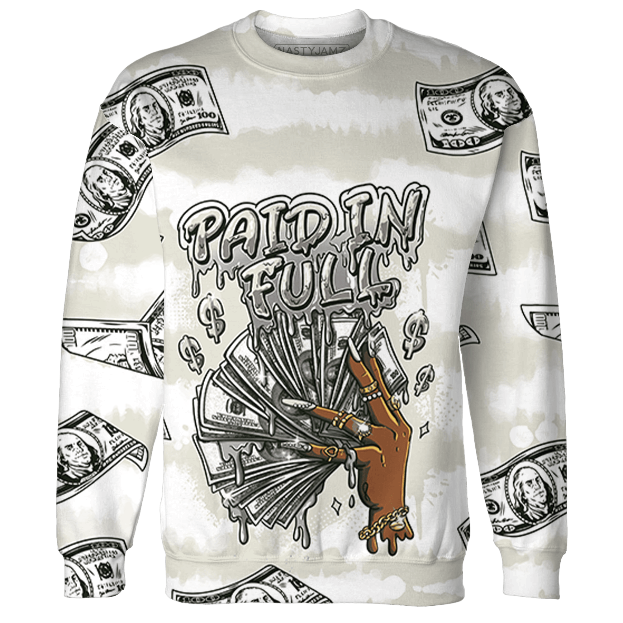 SE Sail 5s Sweatshirt Match Paid In Full 3D All-Over Print - NastyJamz