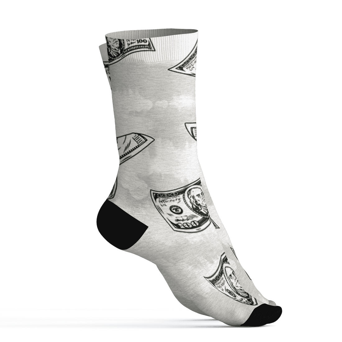 AJ 5 SE Sail Socks Match Paid In Full 3D All-Over Print - NastyJamz