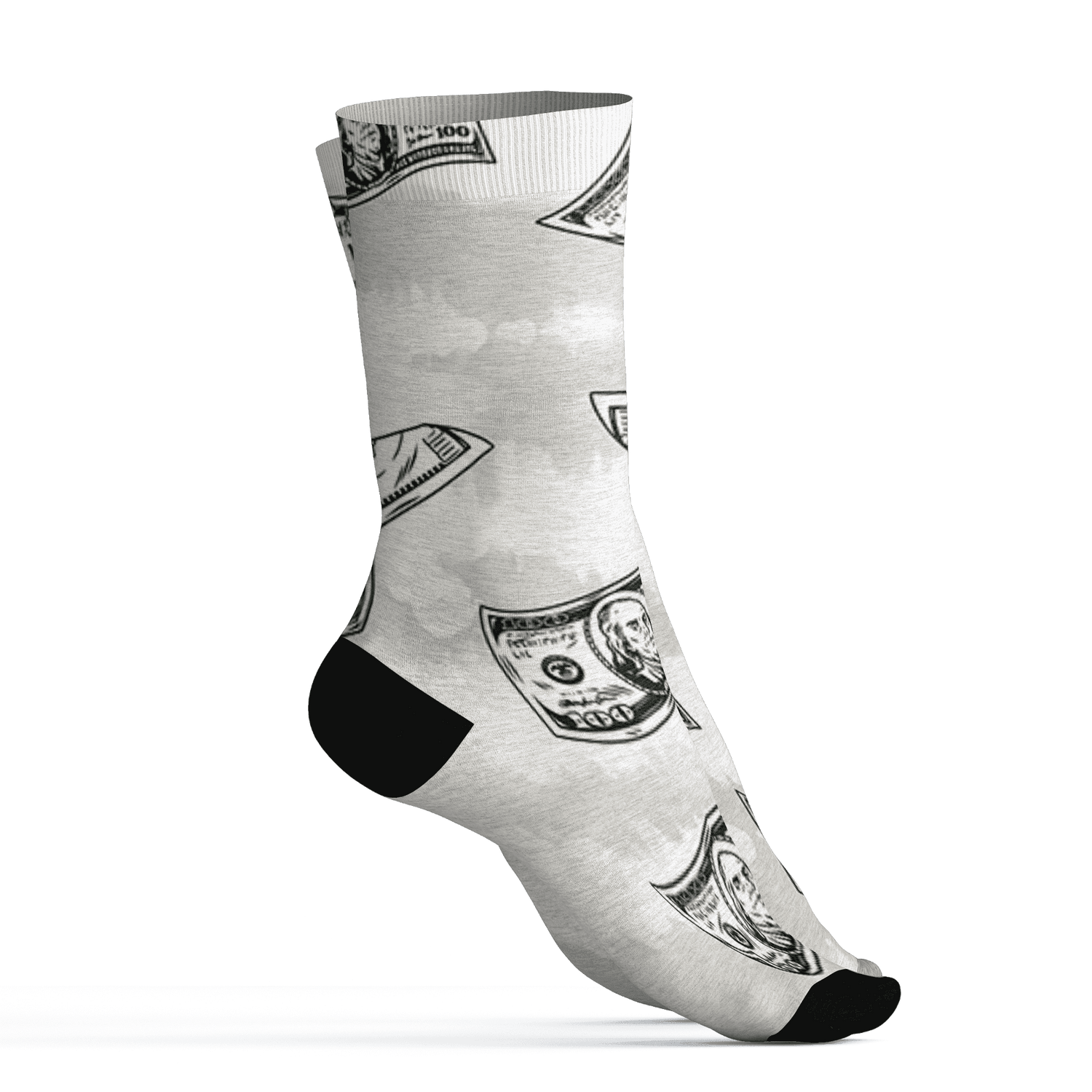 AJ 5 SE Sail Socks Match Paid In Full 3D All-Over Print - NastyJamz