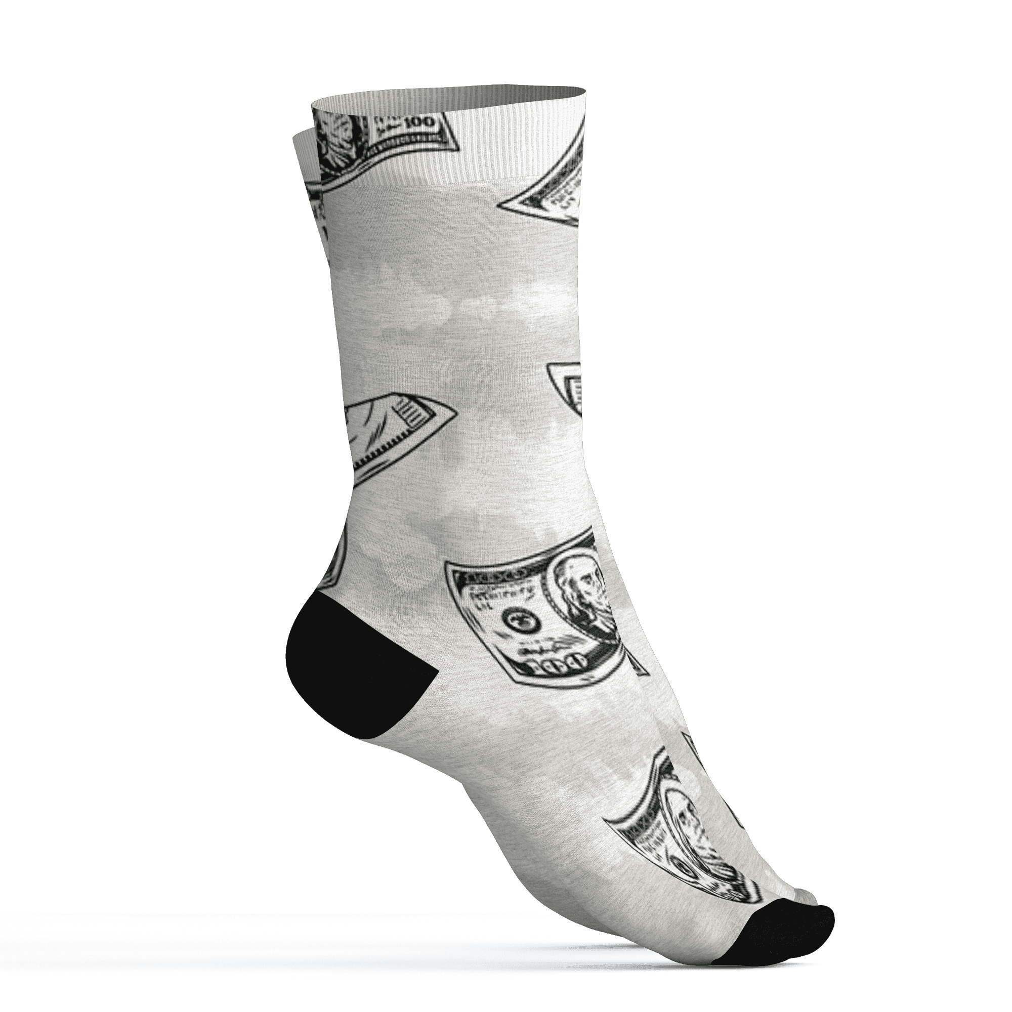 AJ 5 SE Sail Socks Match Paid In Full 3D All-Over Print - NastyJamz