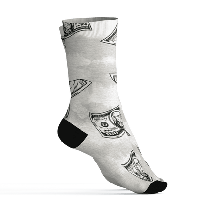 AJ 5 SE Sail Socks Match Paid In Full 3D All-Over Print - NastyJamz