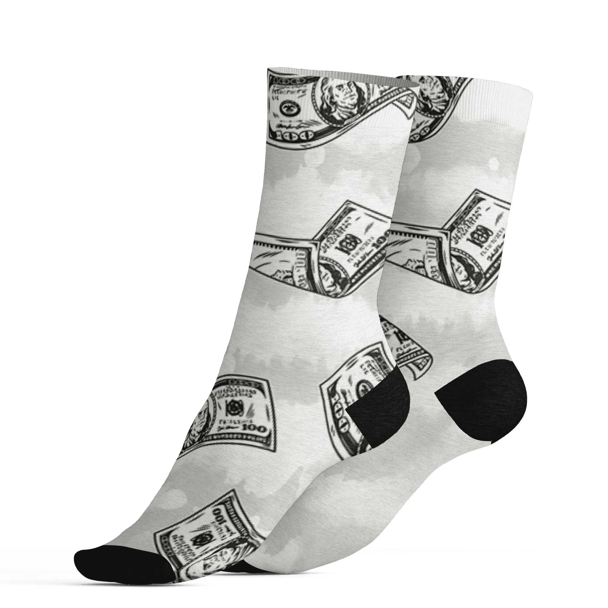 AJ 5 SE Sail Socks Match Paid In Full 3D All-Over Print - NastyJamz
