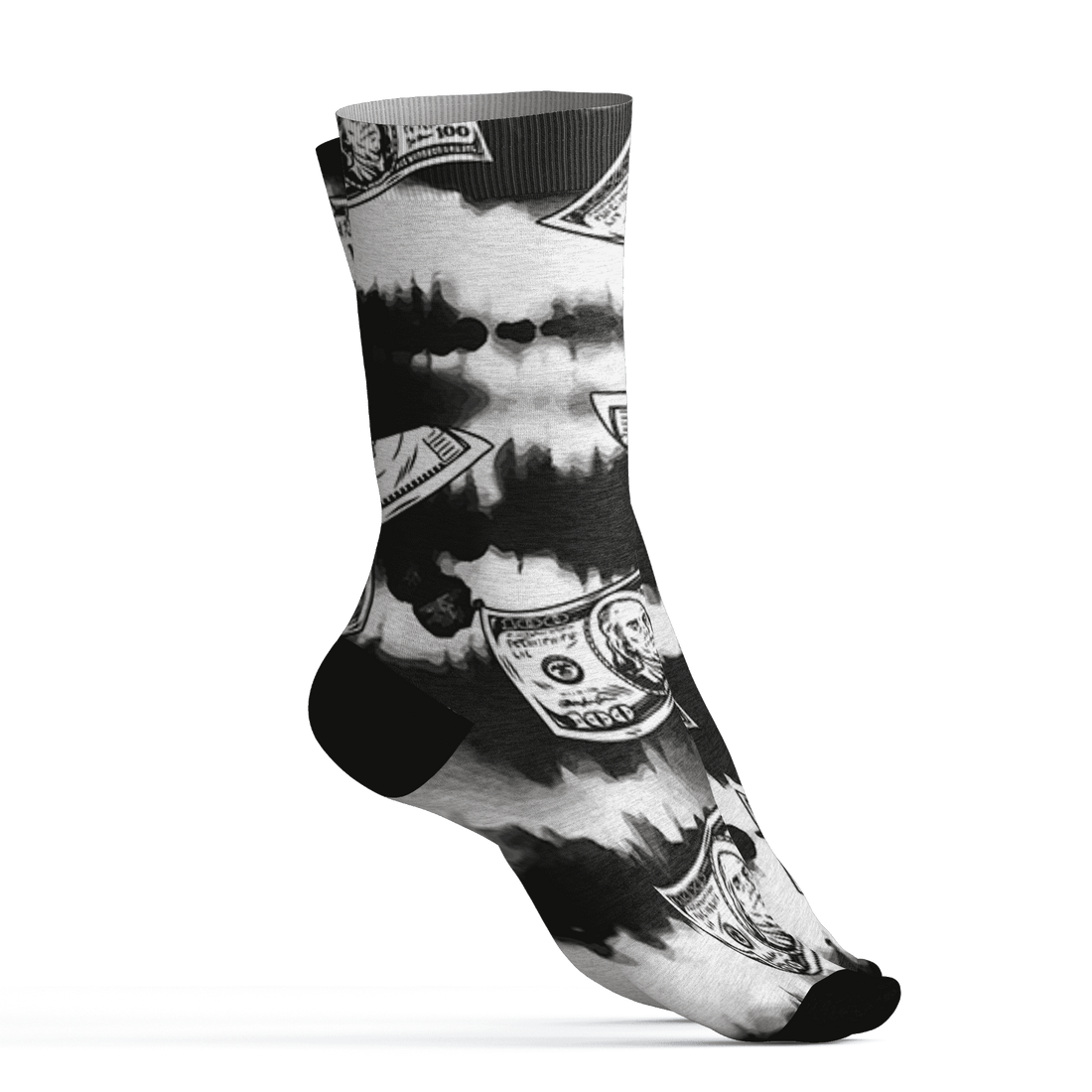 AJ 6 Reverse Oreo Socks Match Paid In Full 3D All-Over Print - NastyJamz