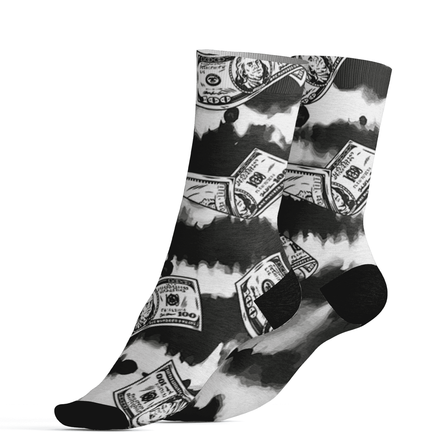 AJ 6 Reverse Oreo Socks Match Paid In Full 3D All-Over Print - NastyJamz