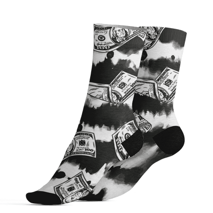AJ 6 Reverse Oreo Socks Match Paid In Full 3D All-Over Print - NastyJamz