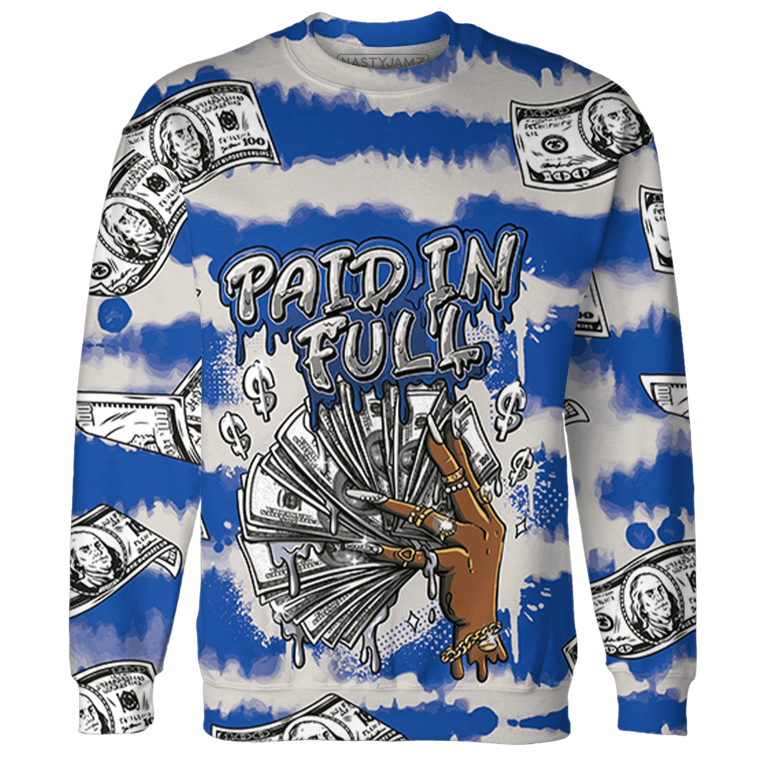 Air Max 1 86 Royal Sweatshirt Match Paid In Full 3D All-Over Print - NastyJamz
