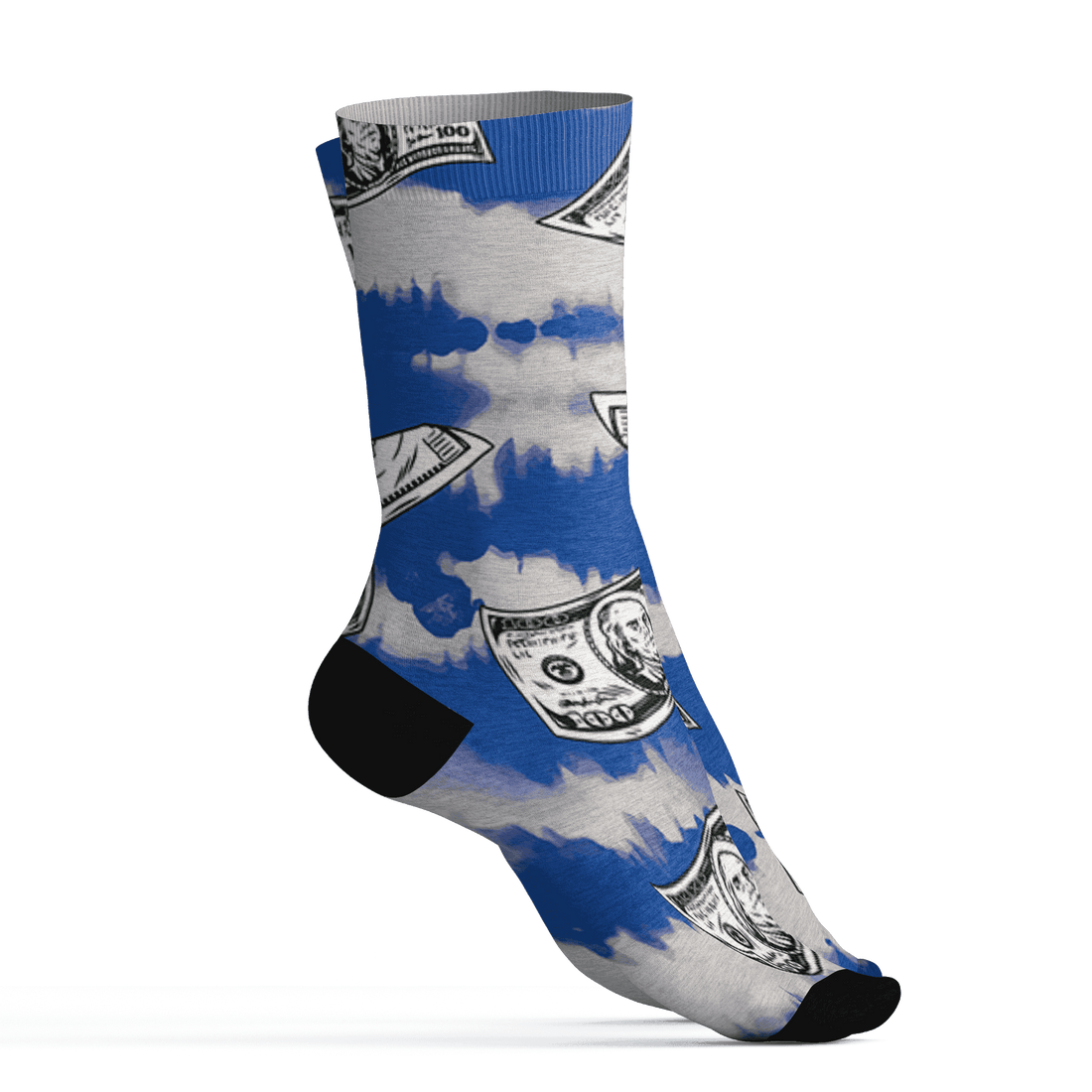 Air Max 1 86 Royal Socks Match Paid In Full 3D All-Over Print - NastyJamz