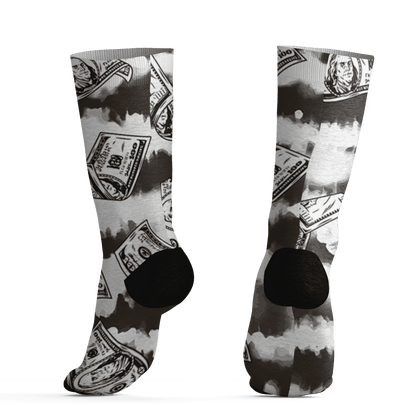 Dunk Low Baroque Brown Socks Match Paid In Full 3D All-Over Print - NastyJamz