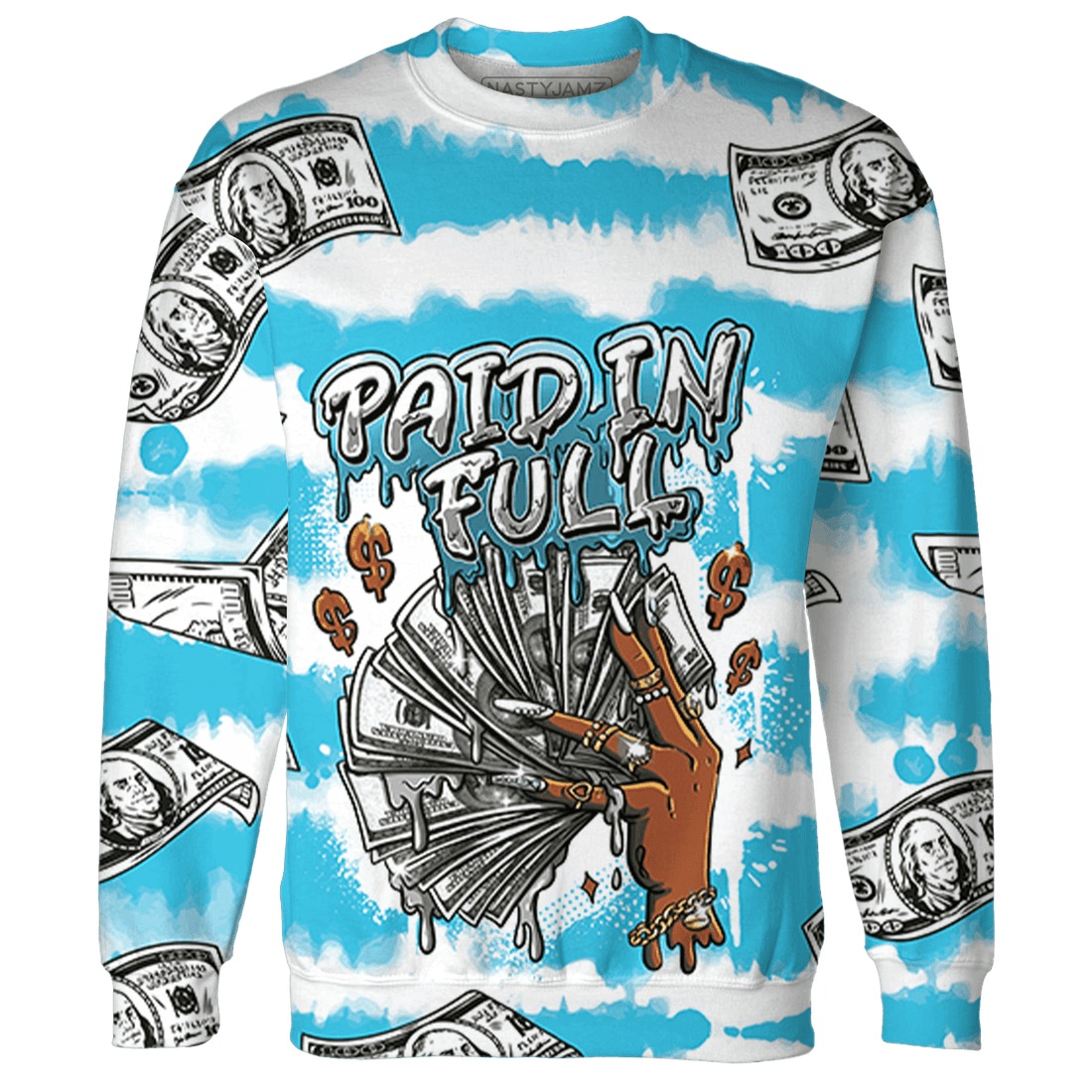 Dunk Low Dolphins Sweatshirt Match Paid In Full 3D All-Over Print - NastyJamz