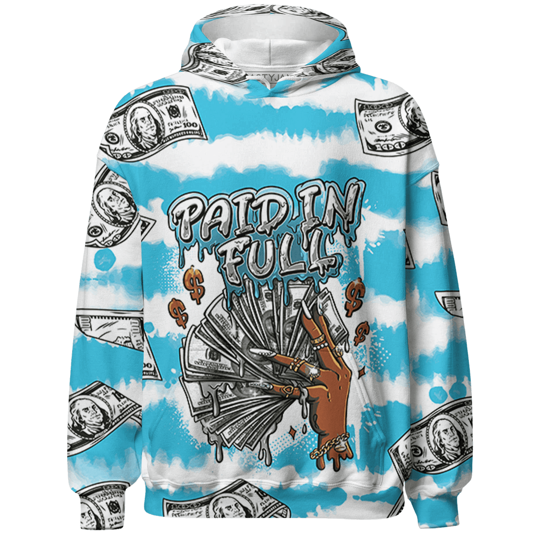 Dunk Low Dolphins Hoodie Match Paid In Full 3D All-Over Print - NastyJamz