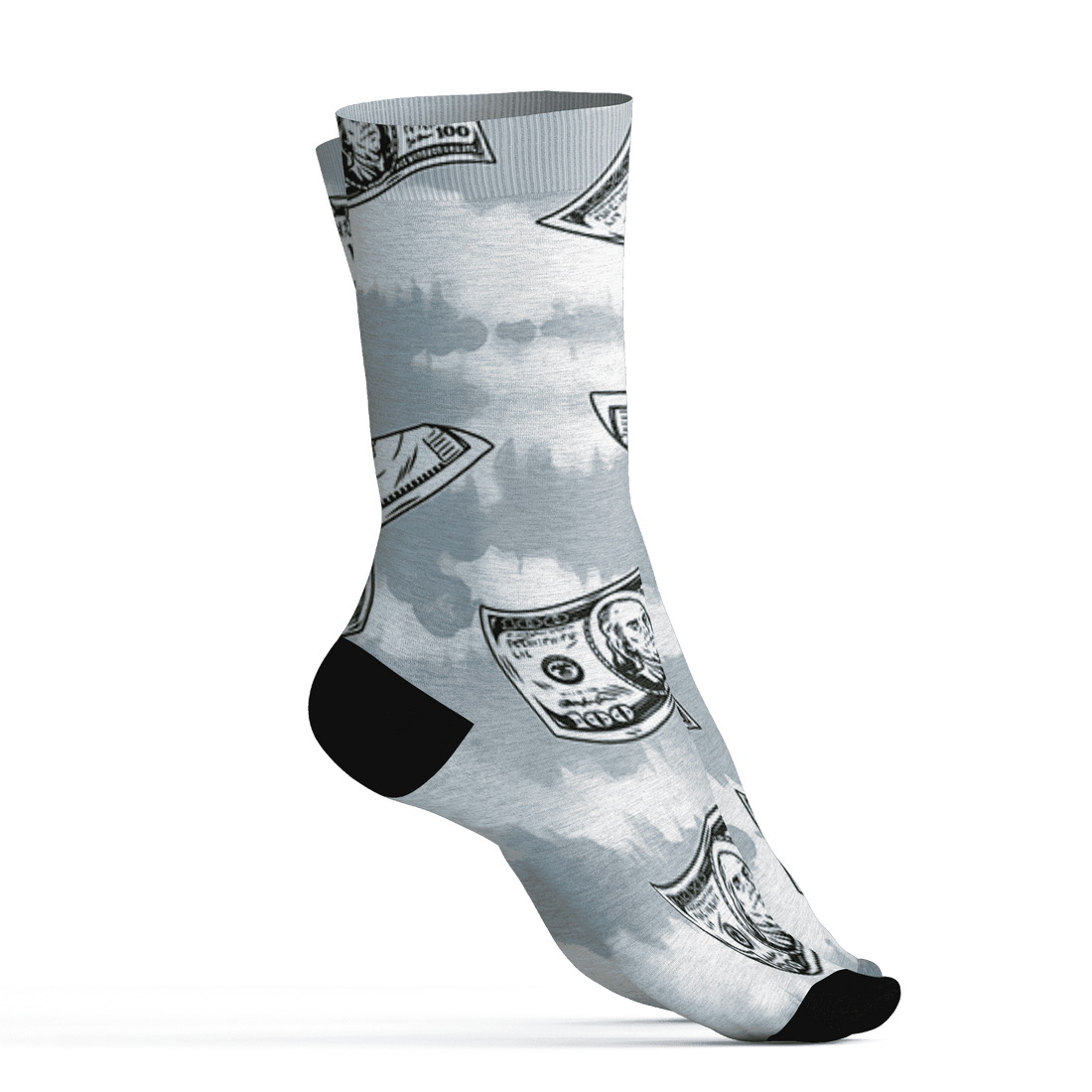 Blue Grey 13s Socks Match Paid In Full 3D All-Over Print - NastyJamz