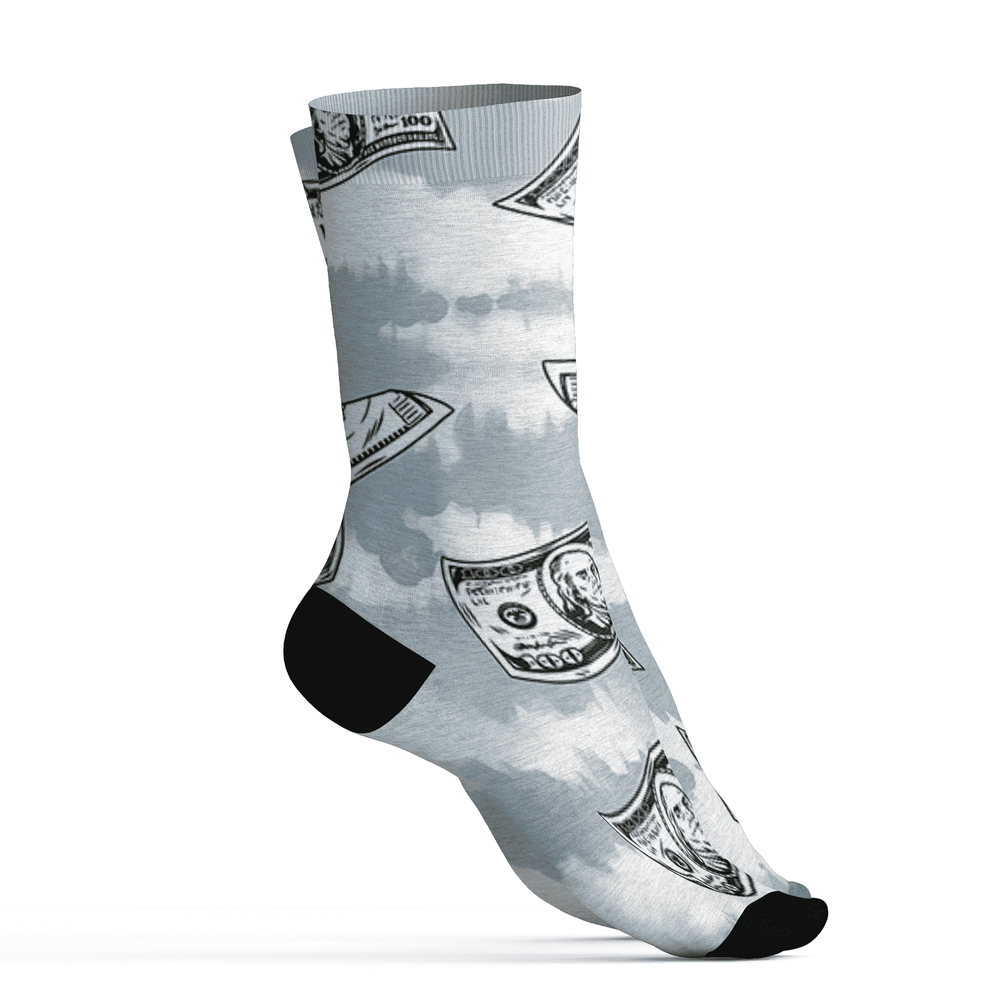 Blue Grey 13s Socks Match Paid In Full 3D All-Over Print - NastyJamz
