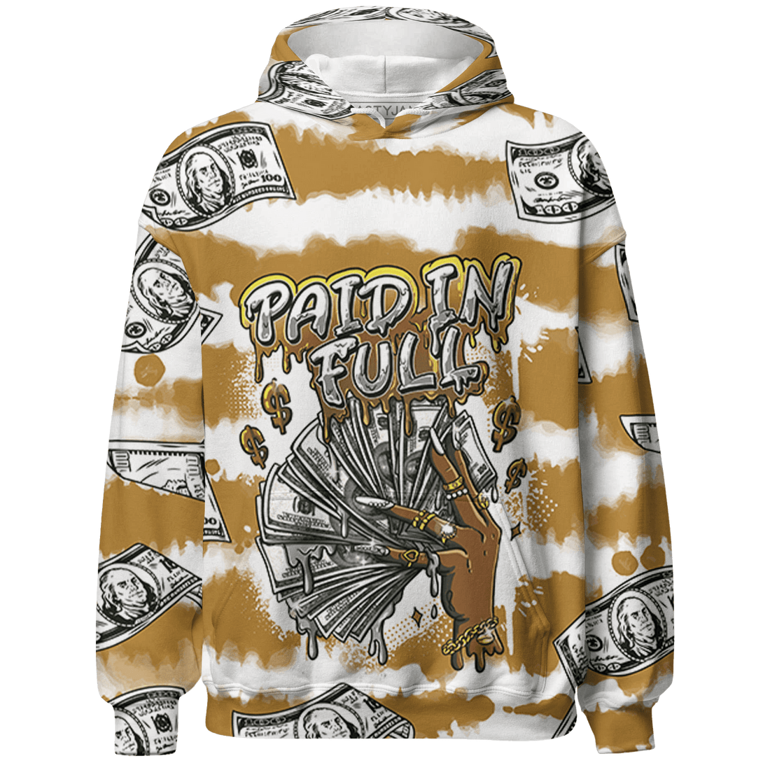 Wheat 13s Hoodie Match Paid In Full 3D All-Over Print - NastyJamz