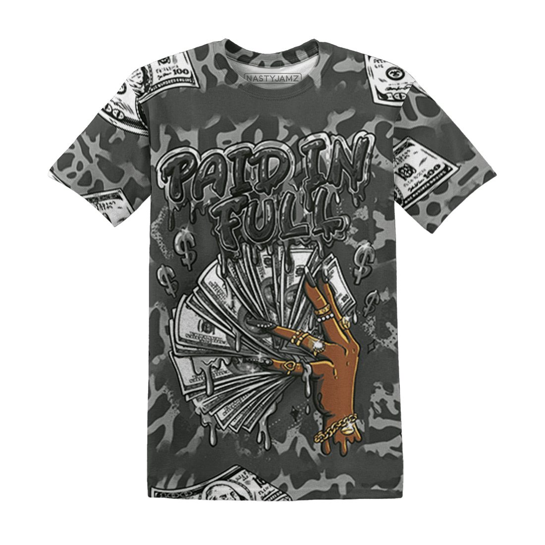 Fear Pack 3s T Shirt Match Paid In Full 3D All-Over Print - NastyJamz