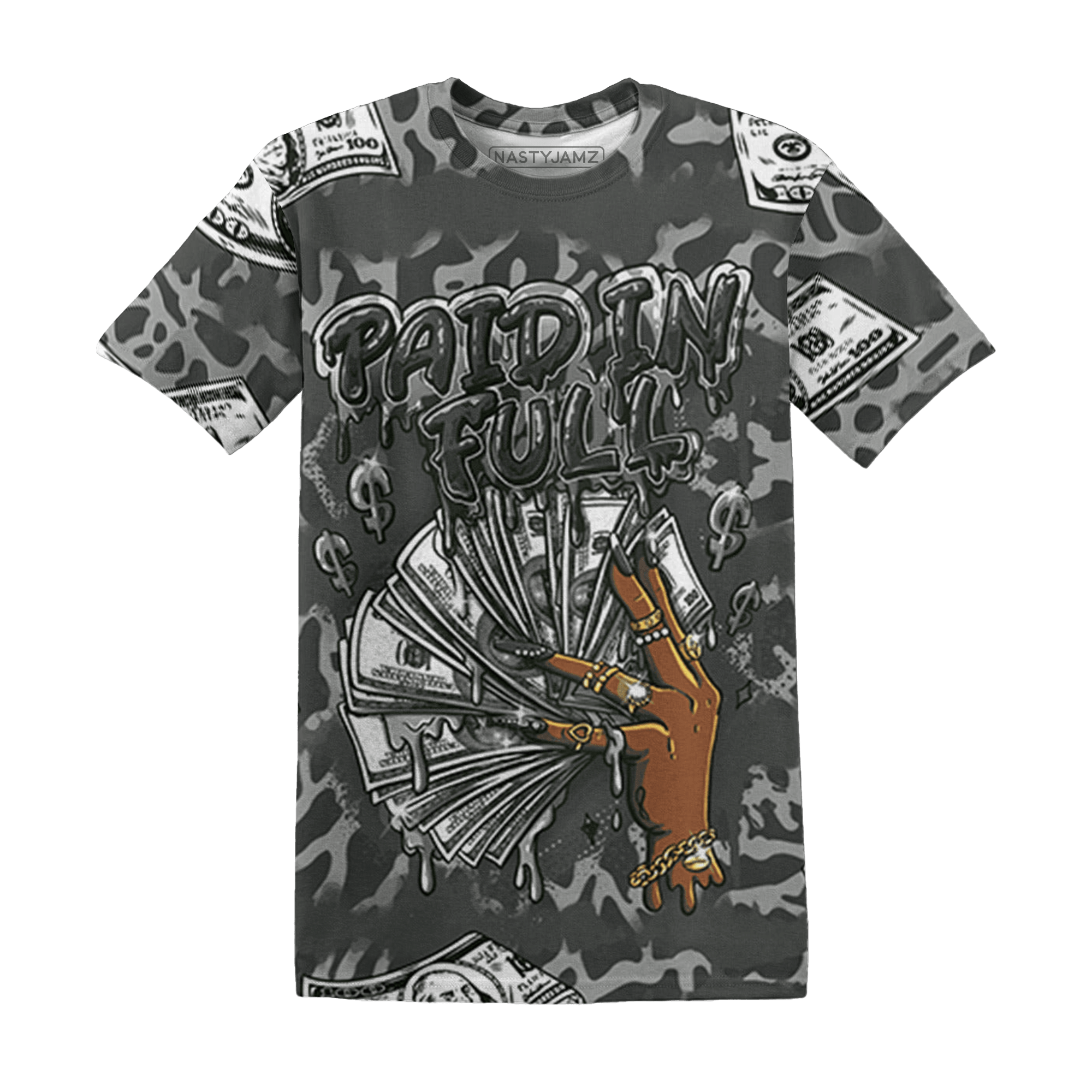 Fear Pack 3s T Shirt Match Paid In Full 3D All-Over Print - NastyJamz