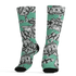 Green Glow 3s Socks Match Paid In Full 3D All-Over Print - NastyJamz